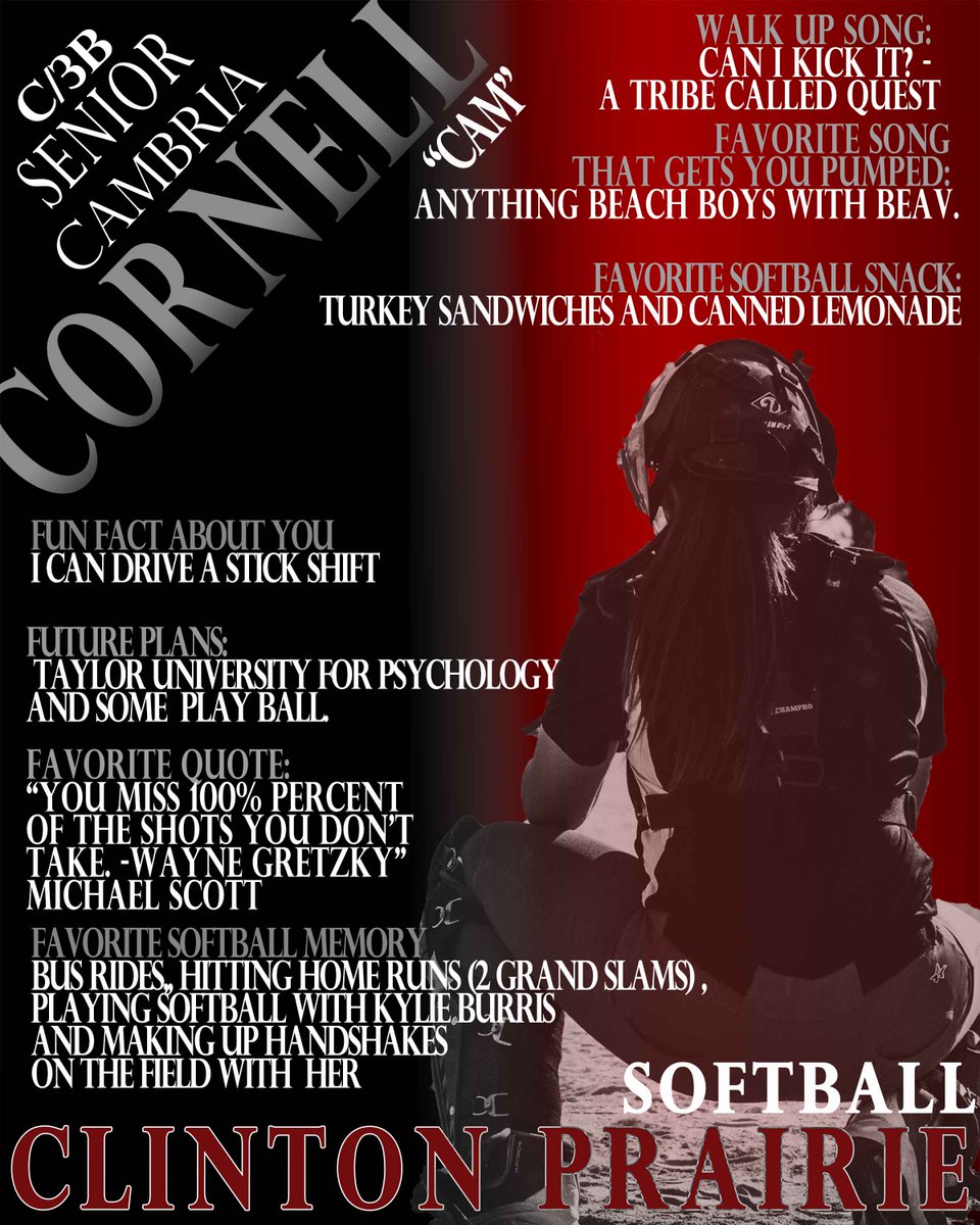 Today's featured Lady Gopher is senior Cam Cornell. Cam's catching and batting has won us several games in the last 3 years. I could post her stats, home runs, doubles, a couple of grand slams, and just some good clutch hitting... (Part one)