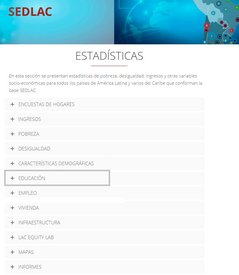 CEDLAS's tweet photo. Terminamos de revisar y actualizar la sección de estadísticas educativas de nuestra base SEDLAC. En este link podés acceder a la base con todos los indicadores: 

https://t.co/Y3FV85BwJy

 [Hilo 1/n] https://t.co/rUmFXOjRuF