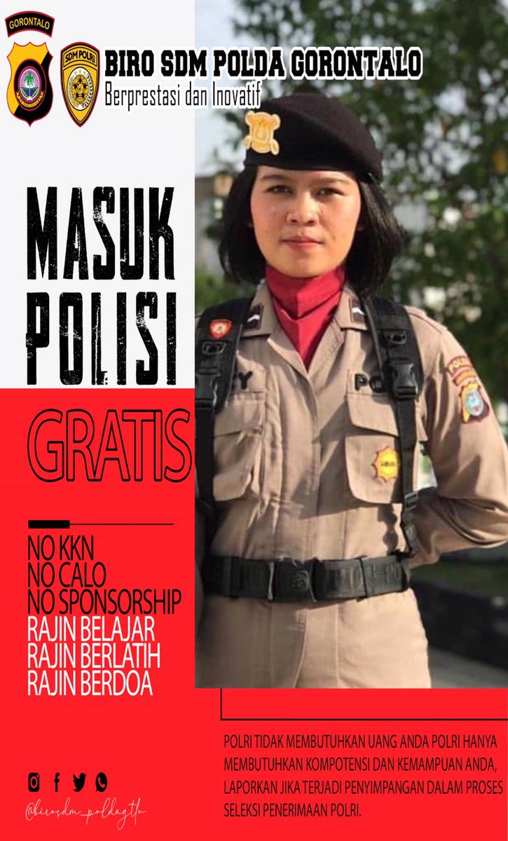 ImToduho's tweet photo. Masuk polri gratis 
No calo
No KKN 
Sponsorship 

#Ssdm_polri 
#BiroSdm_polda 
#masukpolrigratis https://t.co/vBFb5bHhGA