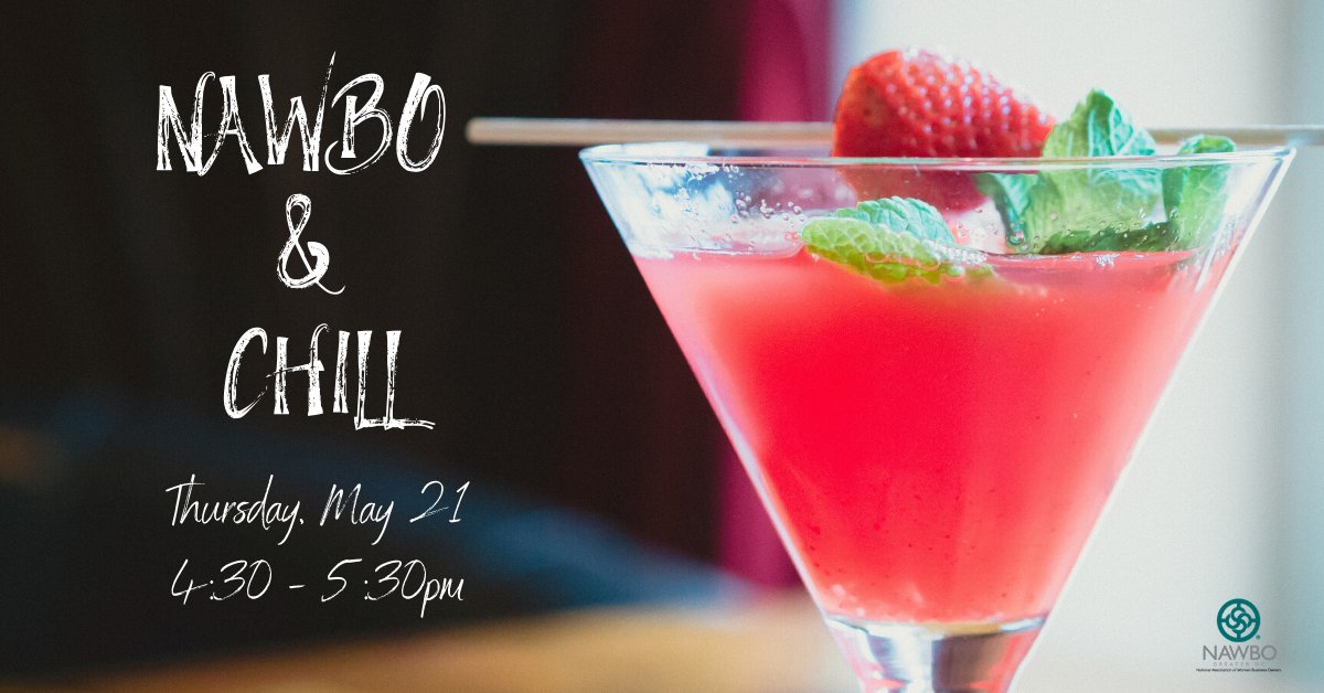 It’s a virtual happy hour with your NAWBO friends! Grab your favorite beverage and join us on Zoom on Thursday, May 21st to relax with your NAWBO friends and share how you're doing. The event is free to attend, but you do need to register. #NAWBO nawbo.org/greater-dc/eve…