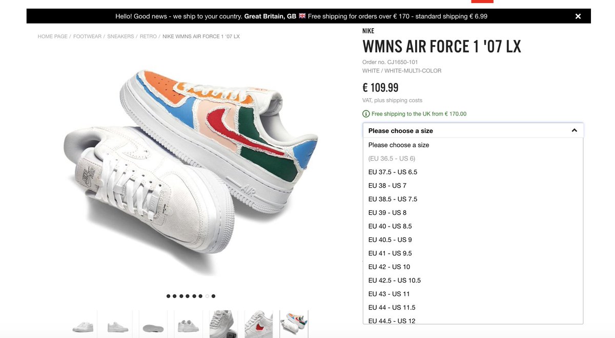 nike air force 1 07 lx multi tear away
