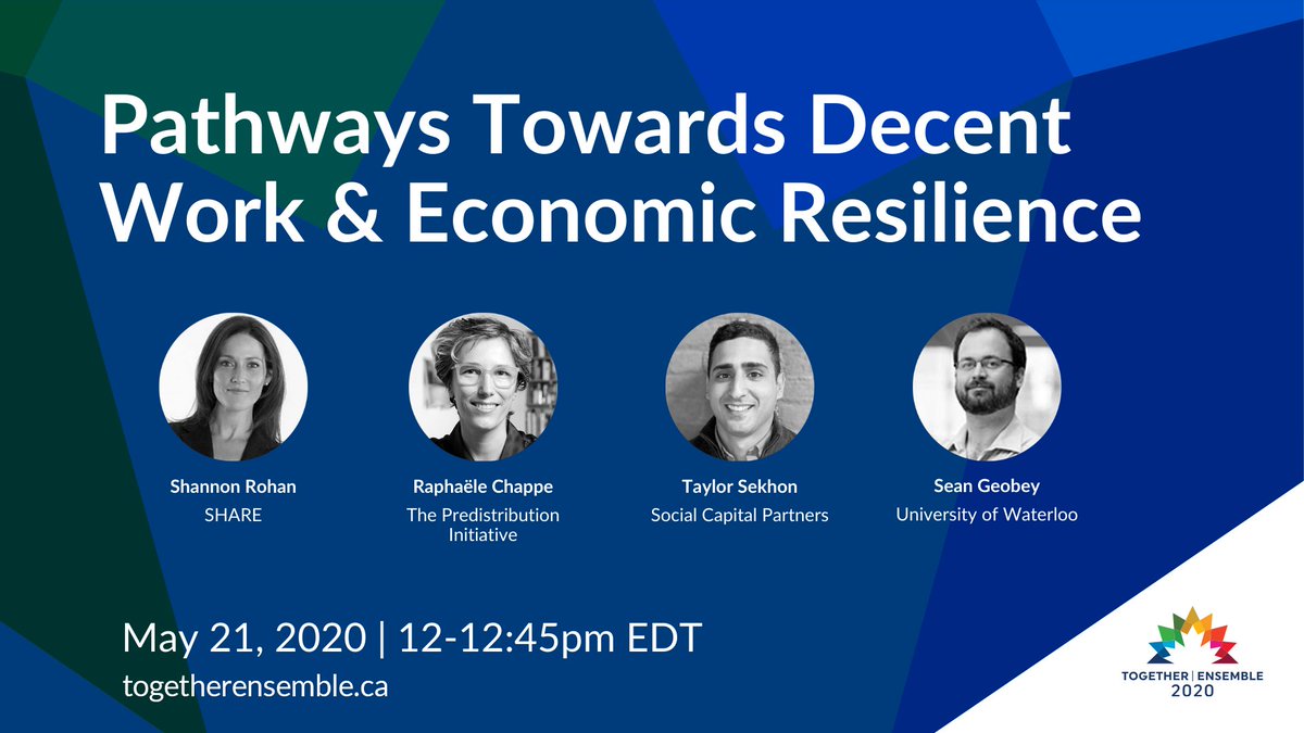 One of the panels tomorrow at #TogetherEnsemble is about #decentwork and #economicresilience. buff.ly/38hEcYB