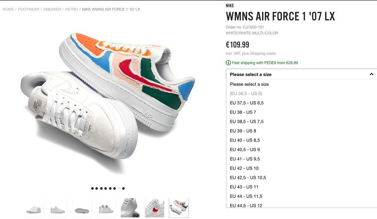 air force 1 womens tear away