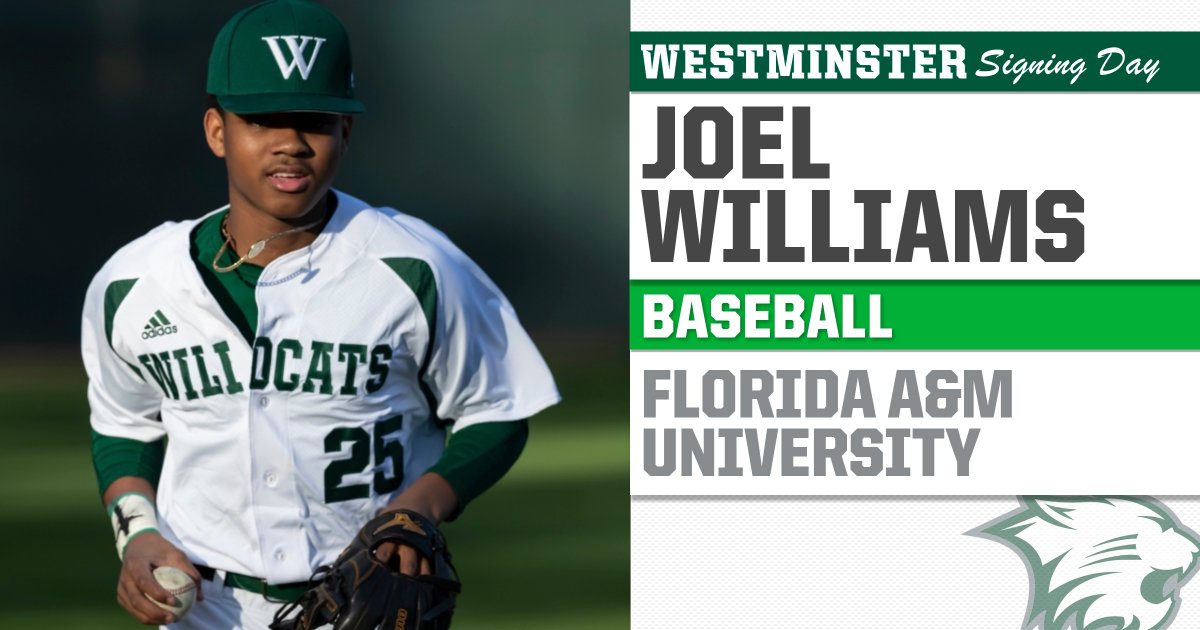 WestminsterATH's tweet photo. Congratulations to Joel Williams who signed his letter of intent to attend @FAMU_1887 and play baseball @FAMU_Baseball #ClassOf2020 #signingday https://t.co/U5LIvmeV4X