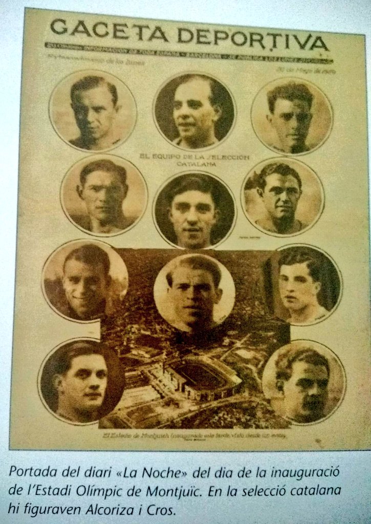 GHRamonVerges's tweet photo. #Taldiacomavui, del 1929, els jugadors del @CEEuropa Alcoriza i Cros van formar part de la selecció catalana que va inaugurar l'estadi de Montjuïc.

⚫⚫ Languenus.
⚽⚽1-0,  Samitier; 2-0, Samitier; 3-0, Ventolrà; 4-0, Parera. https://t.co/shrAkJDxhQ