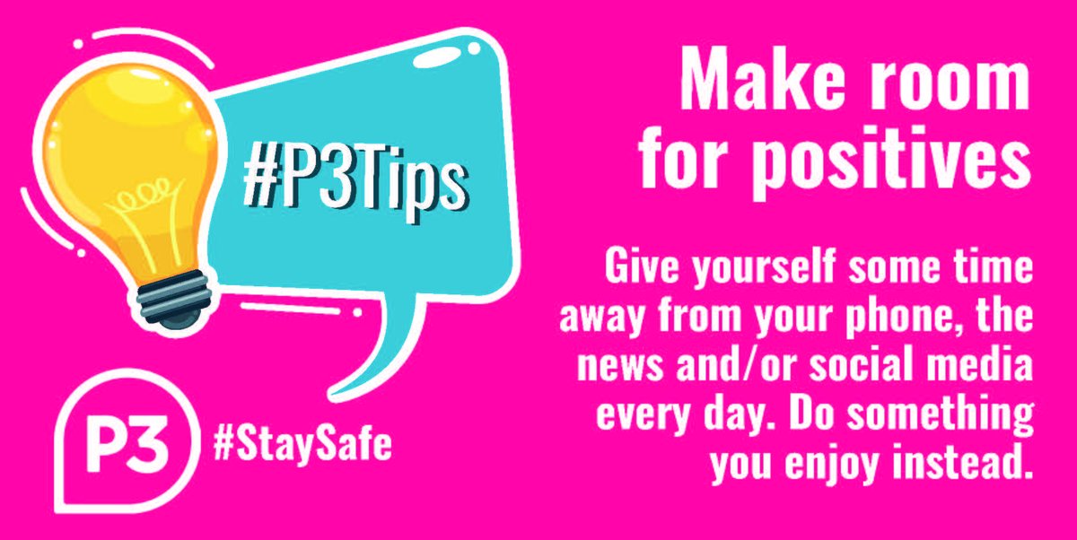 P3Charity's tweet photo. Today's @P3Charity top tip is all about self-care in #MentalHealthAwarenessWeek and choosing to #BeKind to yourself ❤️ #KindnessMatters #P3Tips #WeAreP3 #P3Cares https://t.co/menFUtN6o6