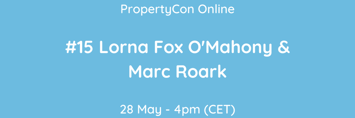 PropConOnline's tweet photo. Very happy to announce that #PropertyCon keeps on going. Next week (28 May) @OMahonyFox and @MarcLaneRoark will talk about their joint book project. Register for the curated email list (if you haven't already) to join: https://t.co/waLSwDkWly https://t.co/0drrp7rHFC