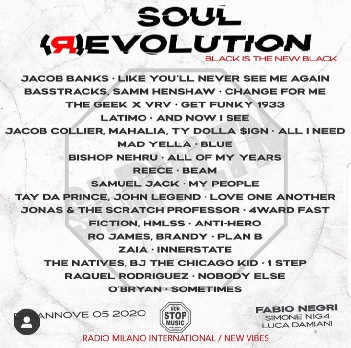 latimoband's tweet photo. Thanksto Radio Milan International and @mrfabionegri for the feature! Looks like a great set, we're huge fans of @jacobcollier and @mahalia's new track... pretty sweet to be featured alongside 😎 https://t.co/k8mjVar8XH