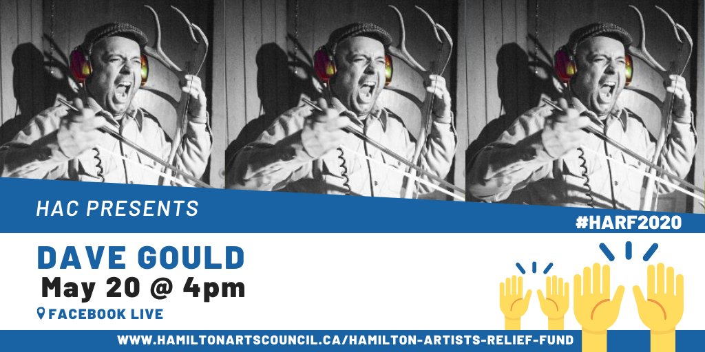 HamArtsCouncil's tweet photo. 👉Join DAVE GOULD at 4PM!
🌐https://t.co/n3jqSWcwOx
Dave Gould is a #HamOnt artist who explores many art mediums. He is a #singer/#songwriter songwriter and builder of exotic instruments 🎼🦌🎻
#HARF2020 #HAMONTMUSIC #ARTS #Covid_19 https://t.co/U5Ba4GZDyj