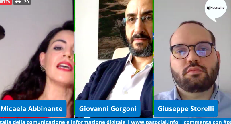 luisagabbi's tweet photo. Le community social: da strumenti di comunicazione a luoghi di analisi e gestione efficace del clima interno, al centro del panel in diretta da Bari #PAsocial Day live 2020.
@giovannigorgoni @giubari https://t.co/x16IEX9LiV