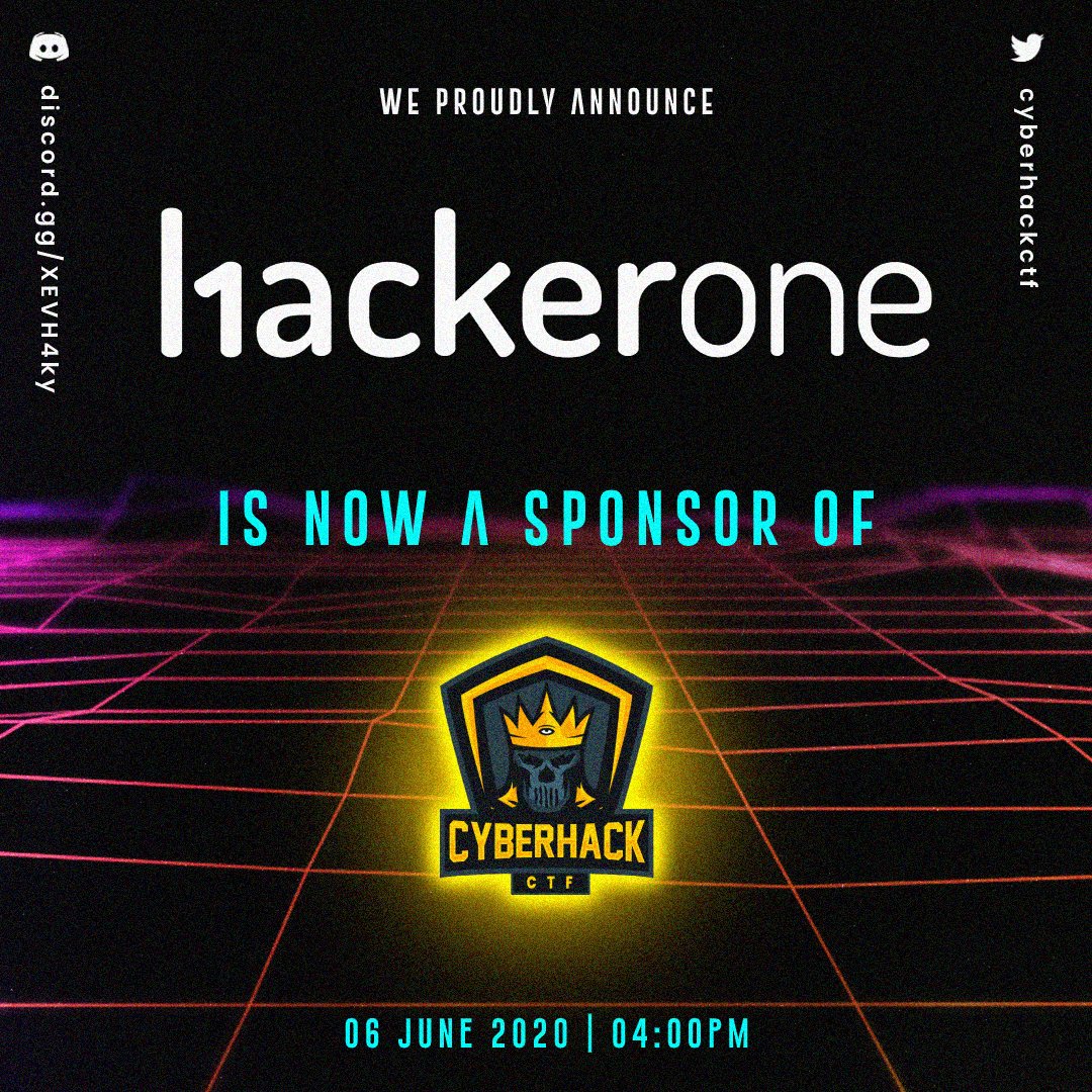 impratikdabhi's tweet image. We are proud to have @Hacker0x01 u as a sponsor in CyberHackCTF 2020!
WE HOPE EVERYONE ENJOYS THE EVENT😄🔥 Stay tuned for more updates🔥♥️
#hackerone #bugbounty