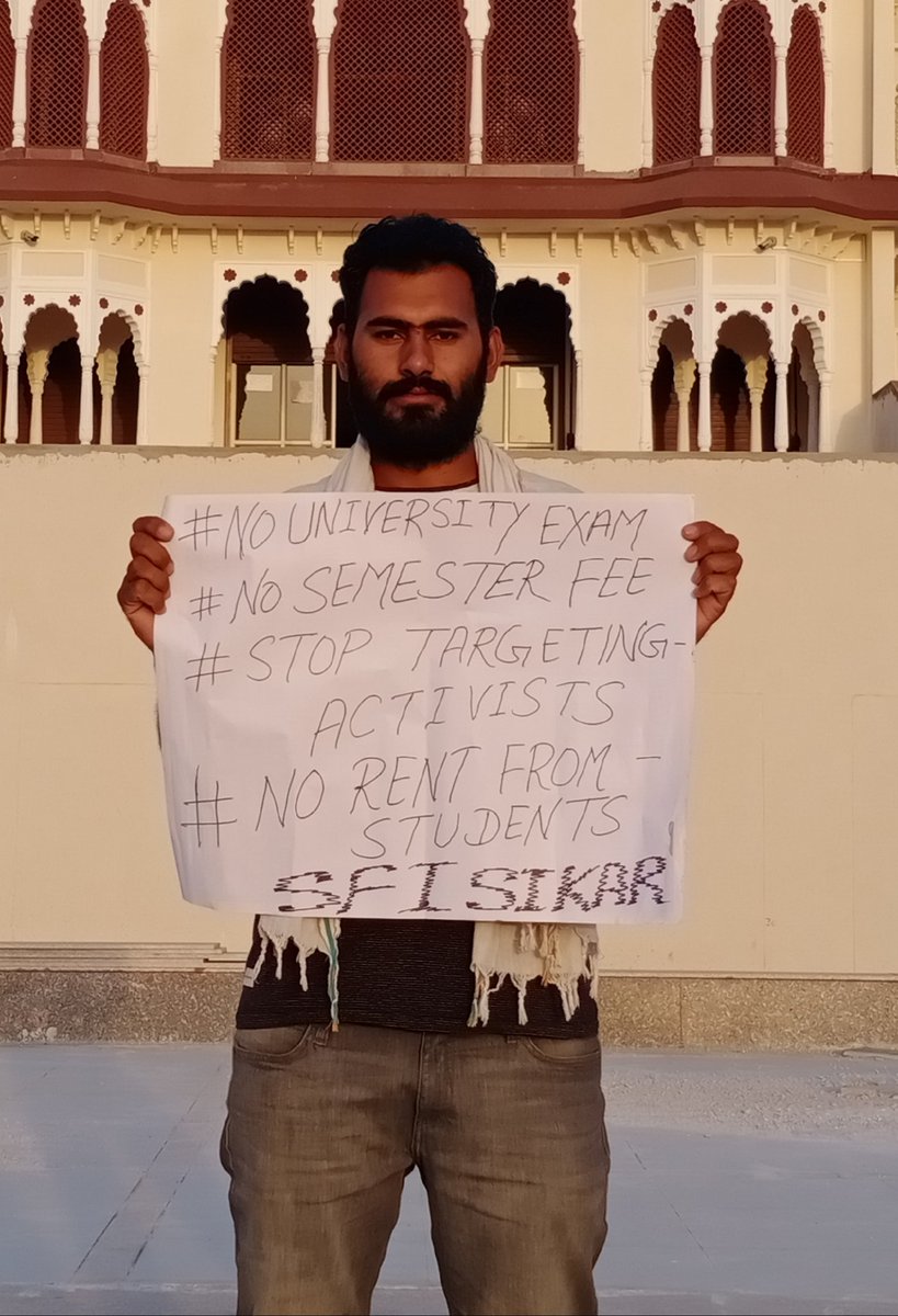 SubhashJakhar_'s tweet photo. #No_UNIVERSITY_EXAM
#PROMOTE_UNIVERSITY_STUDENTS
#NO_SEMESTER_FEES
#STOP_TARGETING_ACTIVISTS
#NO_TO_DIGITAL_DIVIDE
@narendramodi
@PMOIndia
@DrRPNishank 
@HRDMinistry 
@RahulGandhi
@ashokgehlot51 
@KalrajMishra
@RajBhavanJaipur
@SachinPilot 
@RajCMO
@BSBhatiInc https://t.co/A5Mhr07Sfb