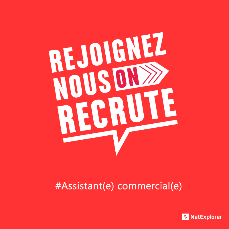 netexplorerapp's tweet photo. 📣@netexplorerapp recrute son/sa futur(e) #Assistant(e) #commercial(e) ! 

Pour #postuler 👉 CV et "mail de motivation" à recrutement@netexplorer.fr

Détail de l'offre ➡️ https://t.co/9DeMW2Igtr https://t.co/zJijG04tAF