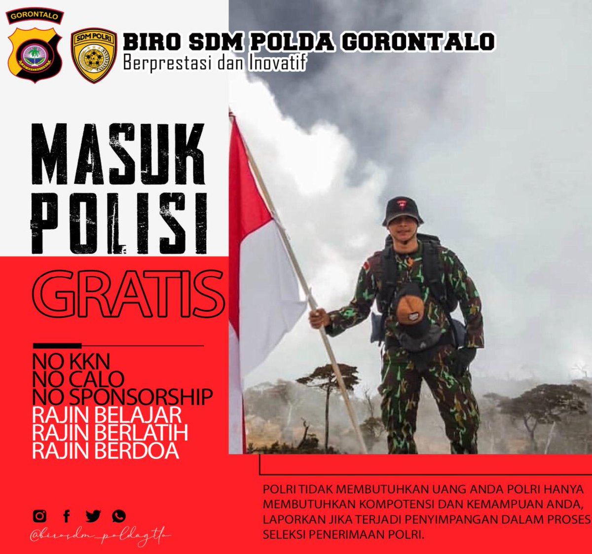 ImToduho's tweet photo. Masuk polri gratis 
No calo
No KKN 
Sponsorship 

#Ssdm_polri 
#BiroSdm_polda 
#masukpolrigratis https://t.co/NHaLt5pmlu