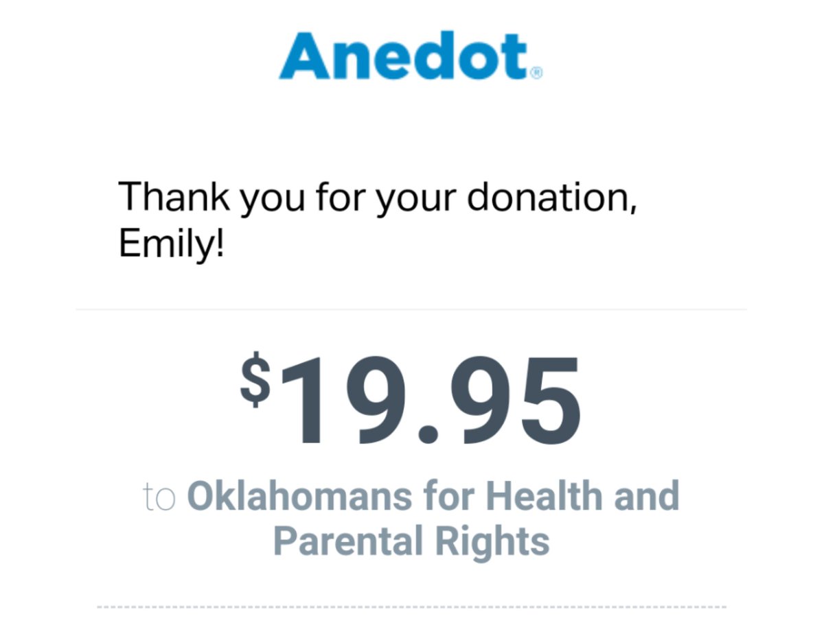 emsydaisy's tweet photo. @jdunnington I'm thankful for Oklahomans for Health and Parental Rights-PAC standing up for personal freedoms. I'm donating $19.95 to them in honor of the year you graduated high school from my hometown! Go Wildcats! #OKHPR #PACattack https://t.co/QZFsQUn1WX