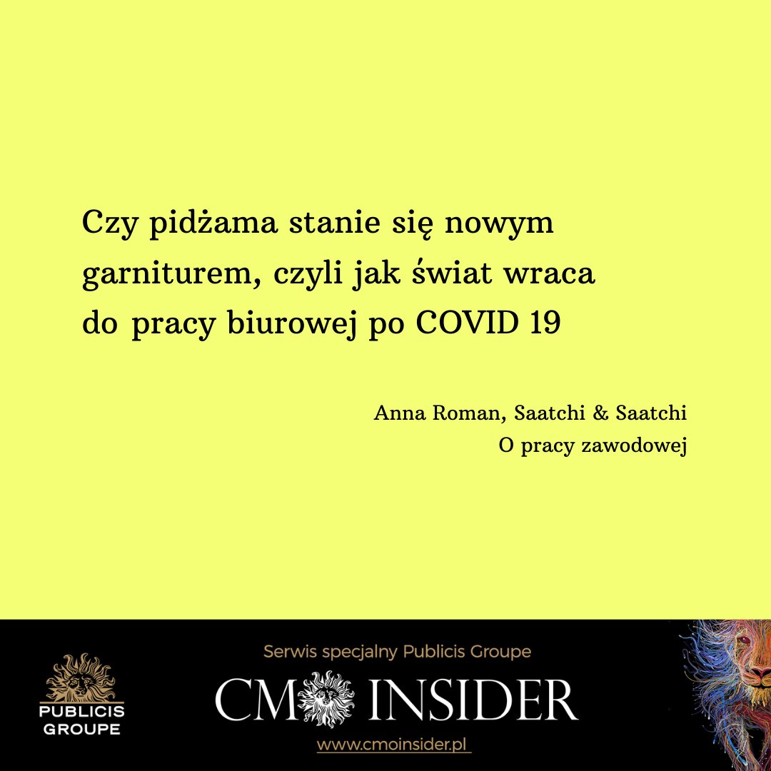 MSL_PL's tweet image. W dzisiejszym cmoinsider.pl:
- Czy e-sport zostaje z nami na dłużej?
- Kryzys pandemiczny, jako szansa dla CMO 
- Czy pidżama stanie się nowym garniturem?
- Zmiany nawyków zakupowych w Chinach i co one oznaczają dla nas 
Czytajcie! Polecamy!
#PublicisGroupe #cmoinsider
