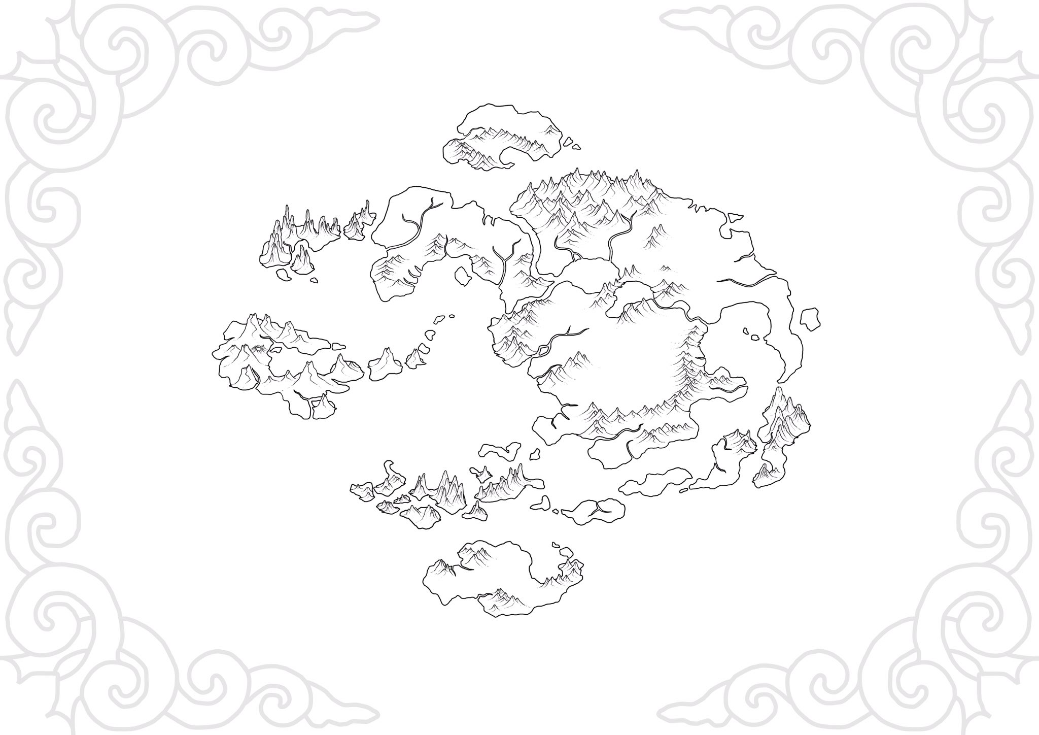 Avatar: The Last Airbender Four Nations Wall Map Art