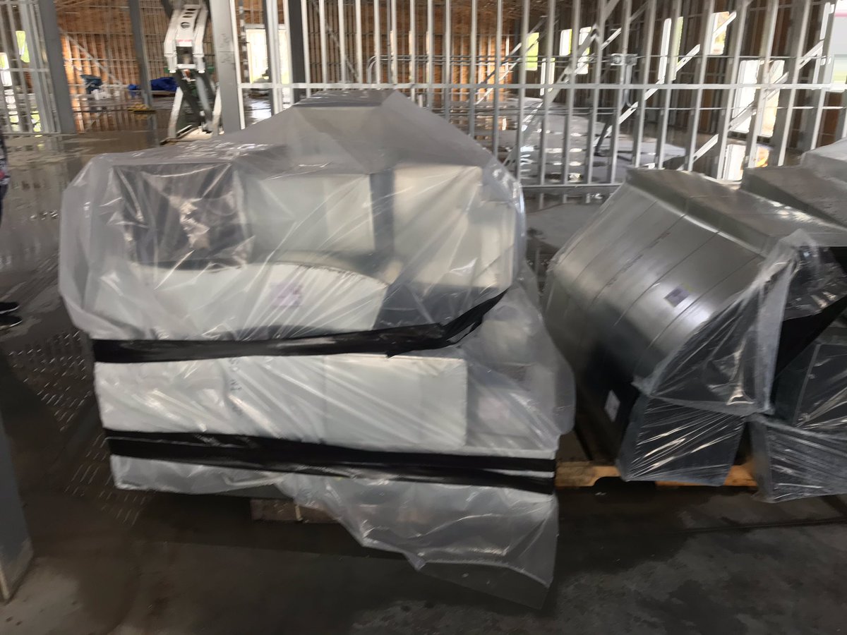 Ductwork for the Pre-K center has arrived!