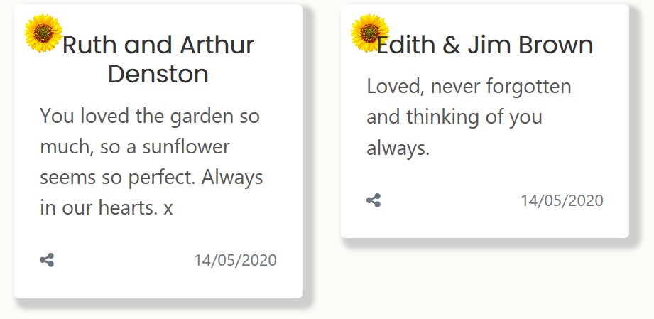 My sunflowers are flourishing! Don't forget to make your dedications for those you will never ever forget.....bit.ly/3cPBR9E