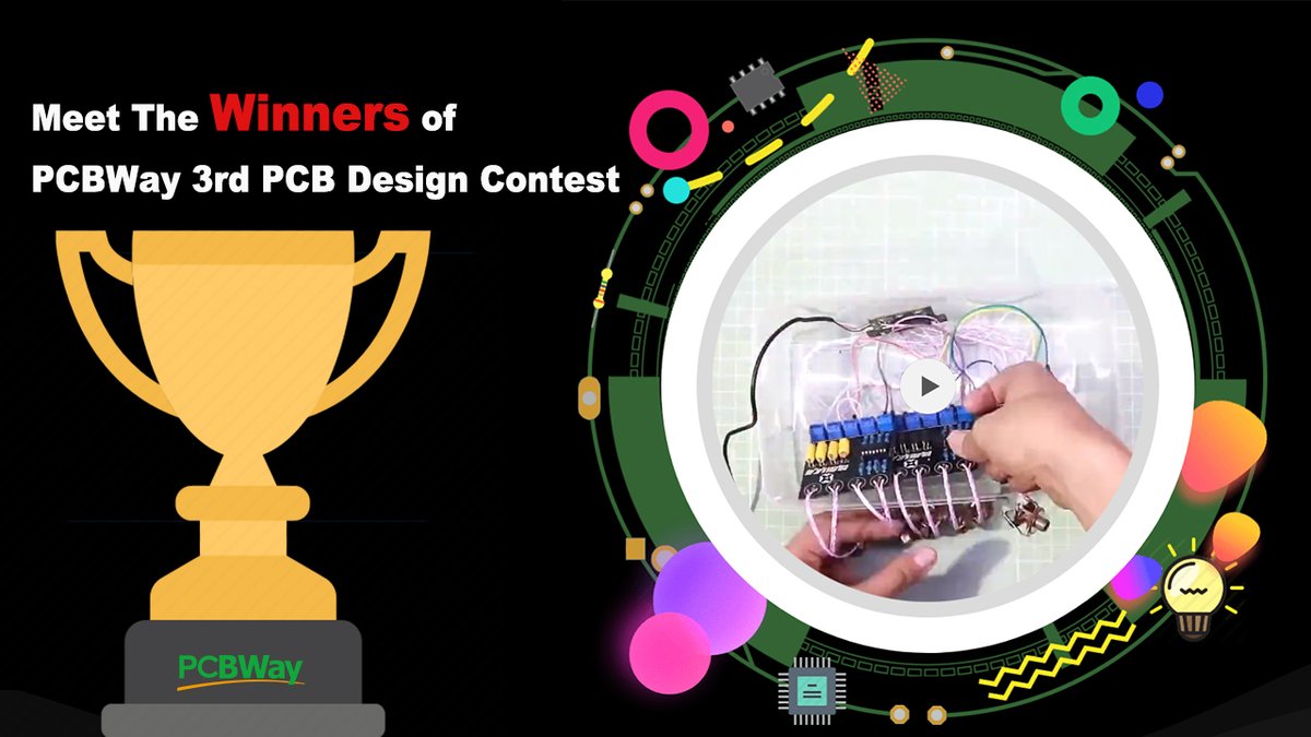 PCBWayOfficial's tweet photo. #PCBWay3rdPCBDesignContest
Meet the #winners 🥇of PCBWay's 3rd PCB Design Contest.
☑️https://t.co/5eO86KS79o https://t.co/SQbd32ZqKY