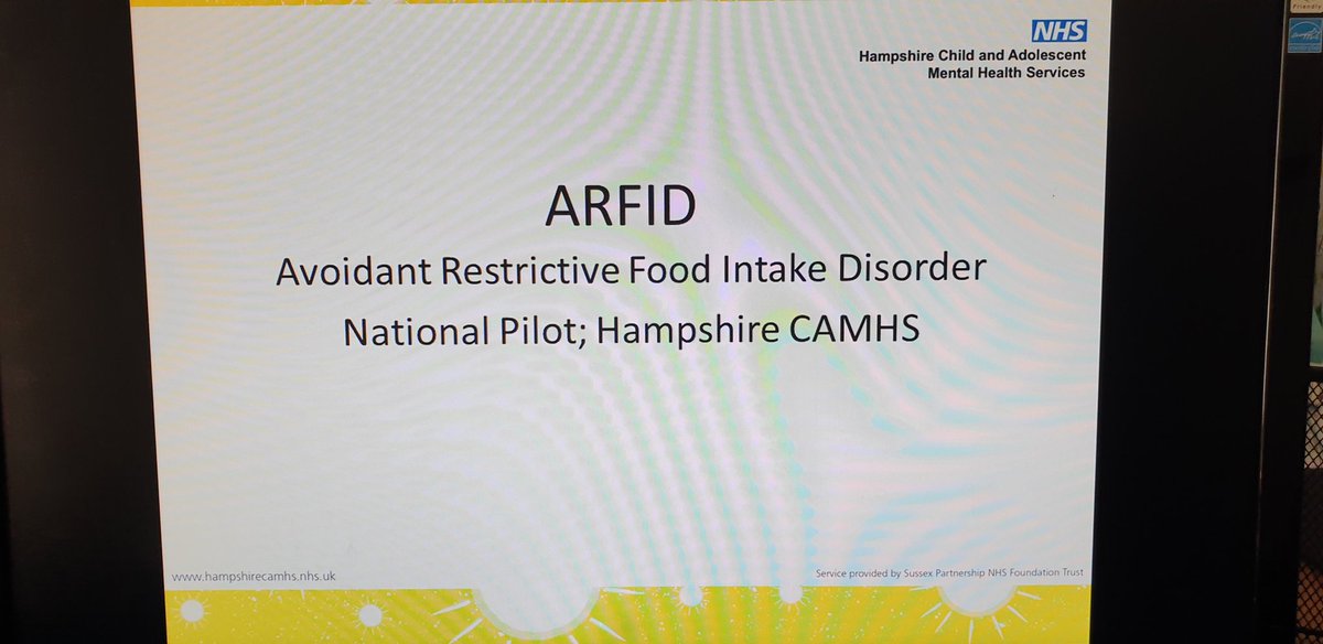 SarahGWork's tweet photo. Proud to have presented our #ARFID #nationalpilot  @regional #ED conference highlights from the amazing work of @ekd1v07 and interventions used supported today by @DrLinnieTelford overcoming #tech issues #virtualpressures @HANTS_CAMHS embedded learning #futuredelivery https://t.co/6XEYFmpHkY