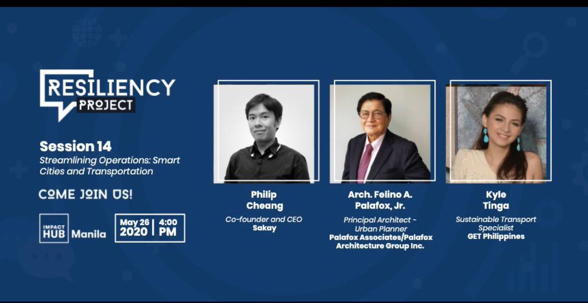 kyle_tinga's tweet photo. Catch me this Tuesday at 4 PM (GMT+8) talking about Smart Cities and Transportation in the Philippines for @impacthubmnl's Resiliency Project talks! https://t.co/mlabwnYCCZ