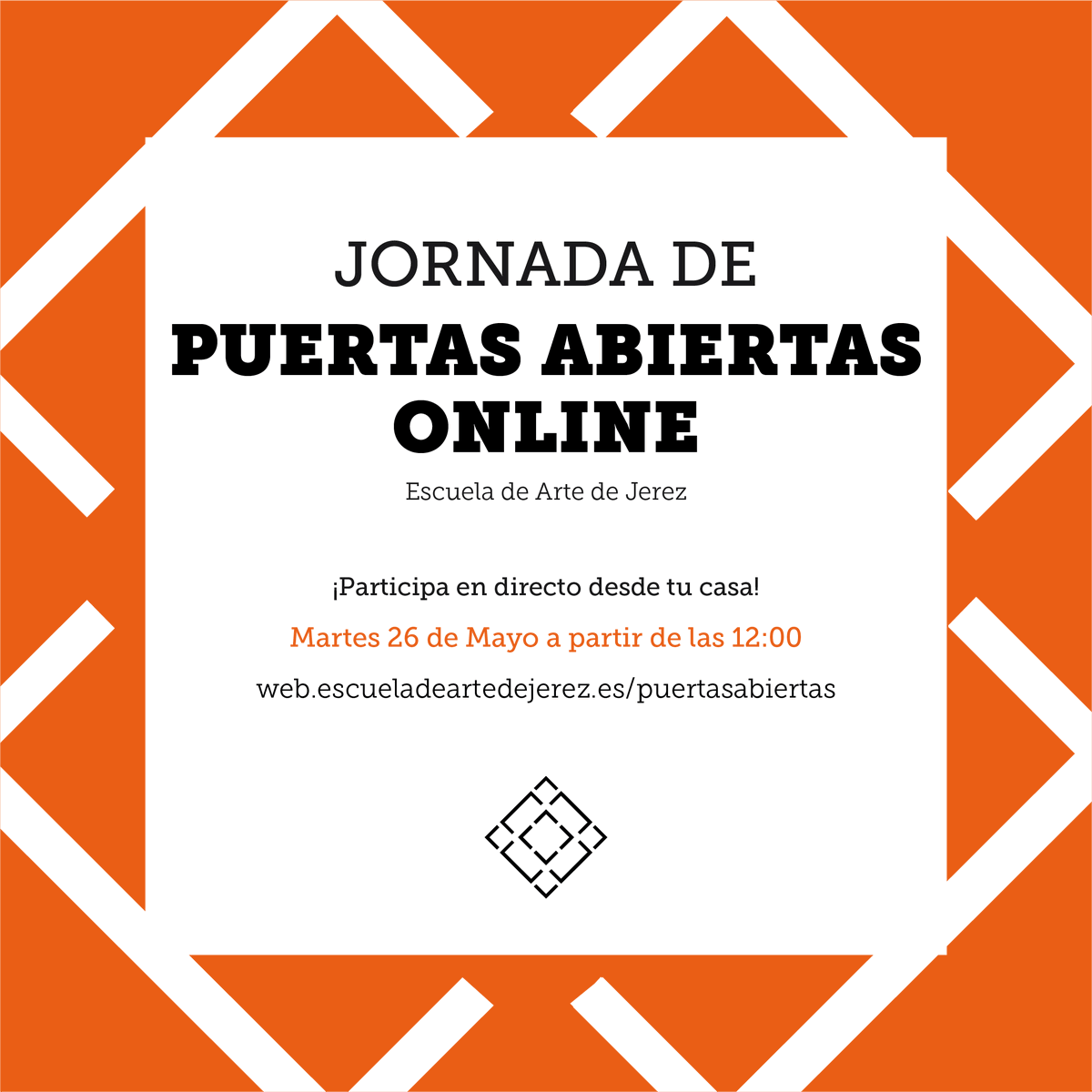 Participa en nuestra JORNADA DE PUERTAS ABIERTAS ONLINE. Conoce nuestra oferta académica, titulación más adecuada a tu perfil, oportunidades de tu futuro profesional.¿CÓMO PARTICIPAR?
Es muy sencillo. #bachillerato #decoracióncerámica  #arquitecturaefímera #ebanisteríaartística