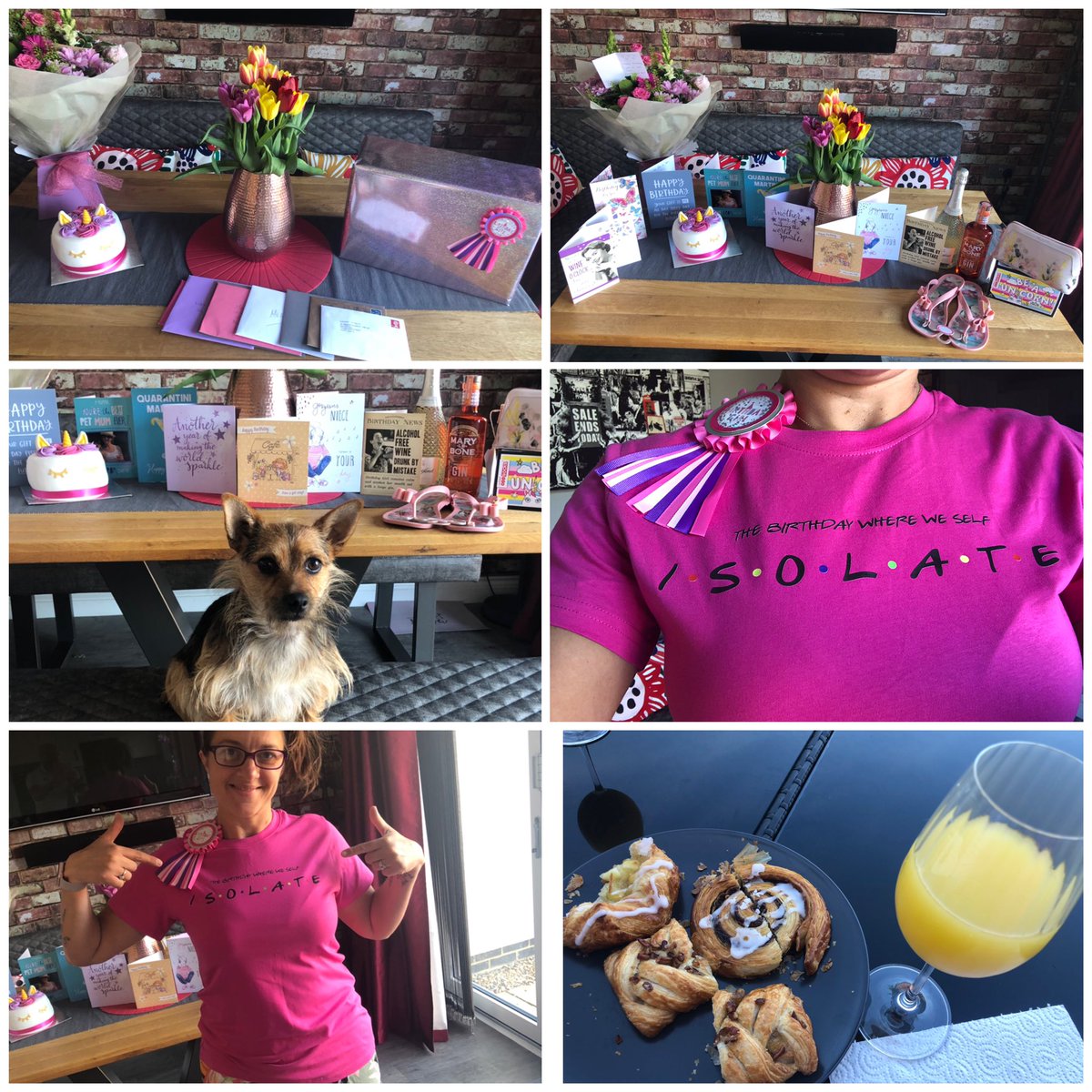 LouHedges's tweet photo. Birthday so far... and a nice leisurely walk with @LittleDotYorkie &amp; my fab hubby @RobHiden1 ... now time for another mimosa! #itsmybirthday #dayoff #sunsout #mimosaoclock #summerbirthday #lockdownbirthday #hottestdaysofar https://t.co/DaAnZu1KKc