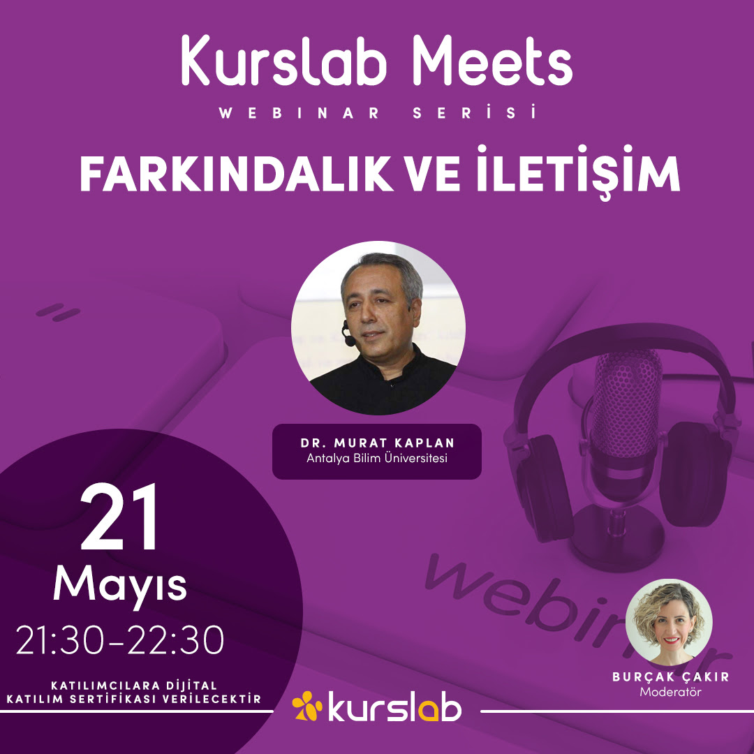 Sizleri mühiş bir etkinliğe davet ediyoruz, kaçırmayın!

Araştırmacı Yazar, TEDx Konuşmacısı, Davranış ve Kişilik Analizi Uzmanı ve Bilim İnsanı Dr. Murat Kaplan ve Burçak Çakır moderatörlüğünde ''Farkındalık ve İletişim’’ üzerine konuşacağız.
Kayıt linki: forms.gle/KzmLmQGAQRTzj2…