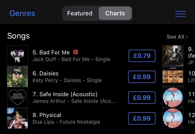 sophsaturn's tweet image. so #BadForMe is #16 on the uk charts and #5 on the uk pop charts, BUZZING @iamjackduff
