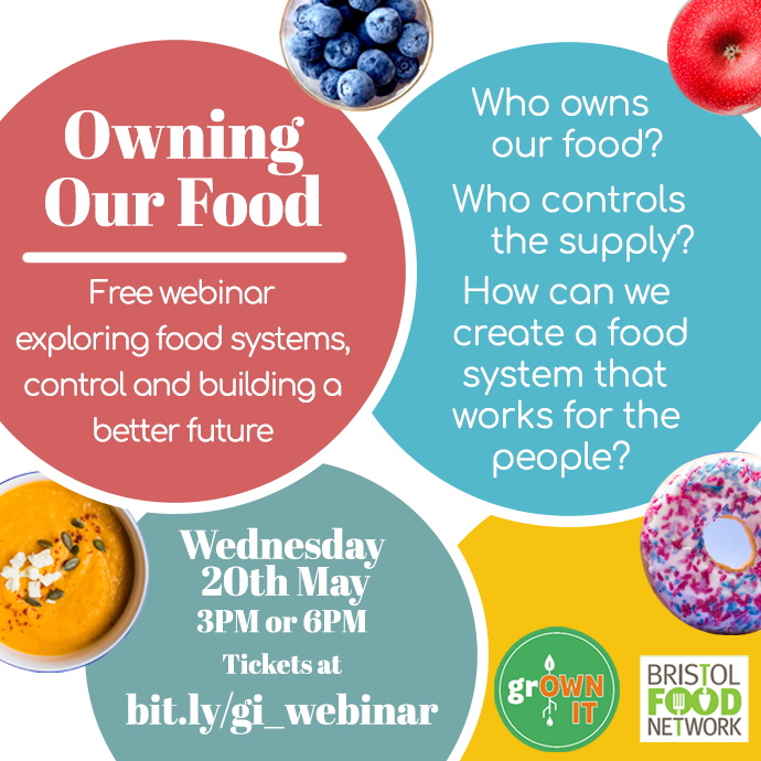 Check out this free webinar TODAY from the inspiring people at <a href="/Bristolfoodnet/">Bristol Food Network</a> and @FlorencePardoe - think, act, grow!! 
#foodsovereignty #localfood #growyourown #GYO
Register for a free ticket at bit.ly/gi_webinar