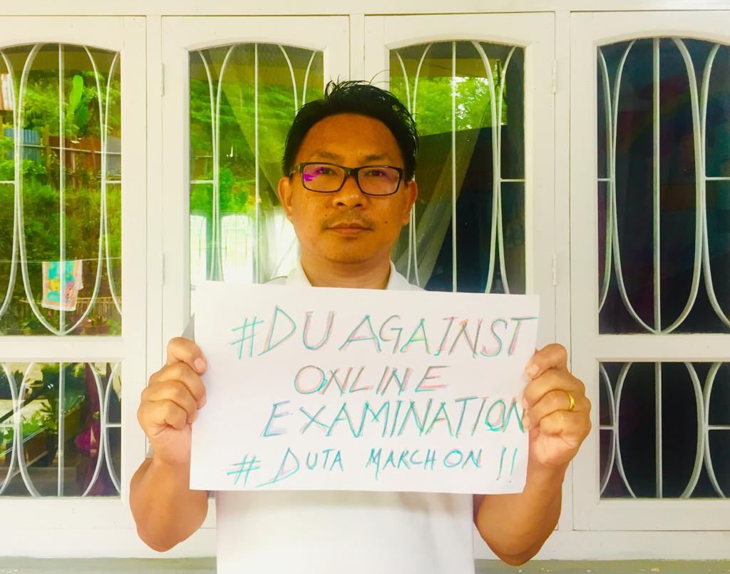 SiwalAnjali's tweet photo. #DUAgainstOnlineExams #DUAgainstOnlineExamination #DUTADUSUTogether #Duta #DUSU #DUwithSolutions #pandemiclife https://t.co/ajYSsQYHAK