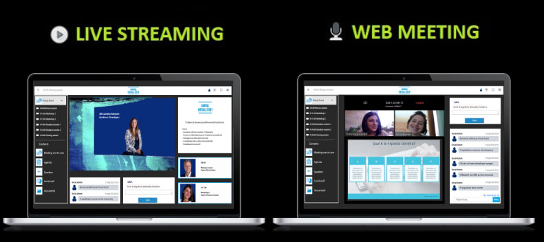 Live Streaming or Web Meeting?

Events are not all the same.

Create your VIRTUAL ROOM with Digivents depending on the type of your events.

Contact us for more info

#digivents #virtualevents