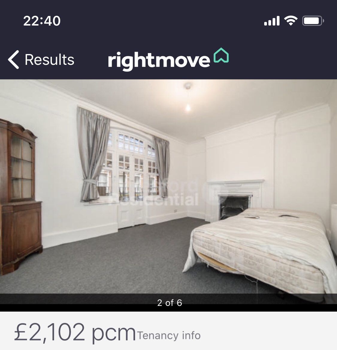 We didn’t get the flat :( someone scooped in with a similar offer but was faster. Heartbroken, but the  #londonrental show must go on. Sad I have to still look at properties that either have abysmal design choices or are simply f-ing dirty & still over 2k (notice the bed). Gross