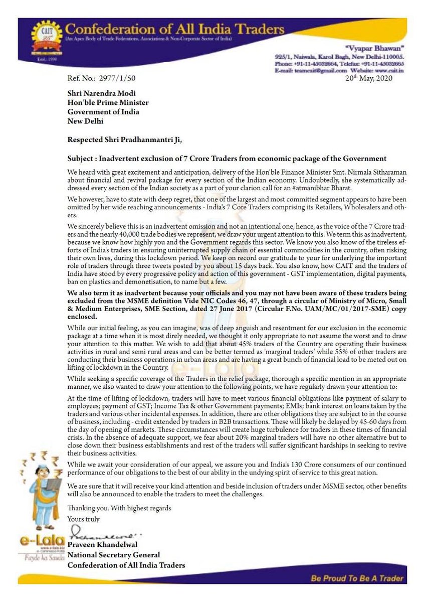Confederation of All India Traders (CAIT) tweet media