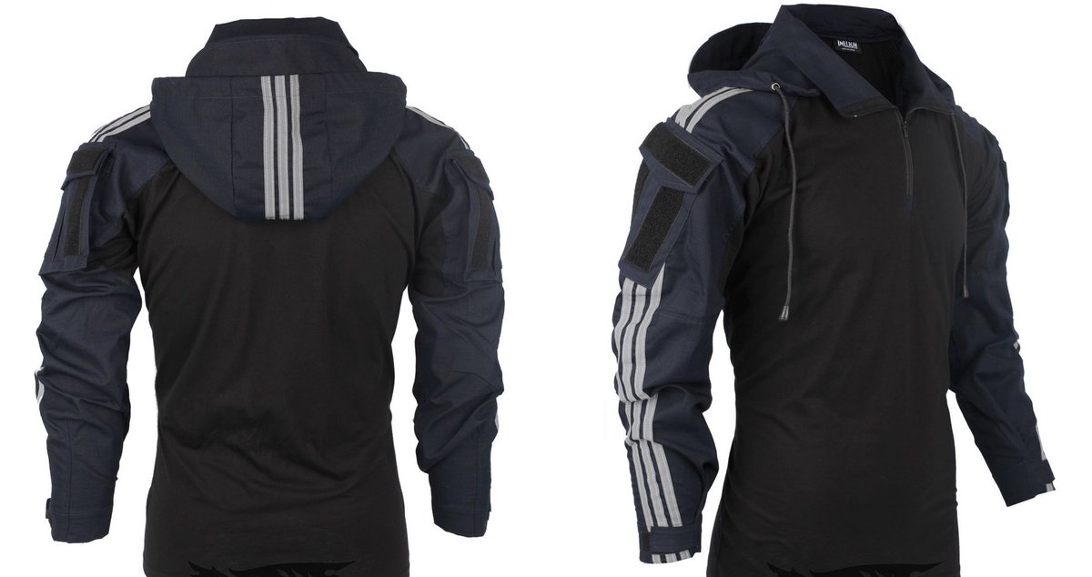 Tac Zombiegear オープンまでお待ち下さい Sp1v 反射ストライプフード付きコンバットシャツ 3xl 4xl特注サイズ Sp1v