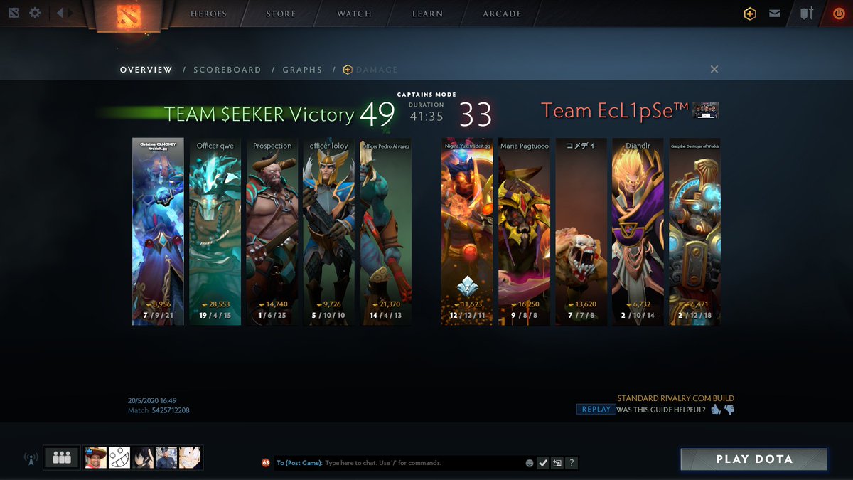 ochikondashit's tweet photo. @RealTeamSeeker won round 1 against Team EcL1pSe #TI69 https://t.co/yS7p0HYo1h