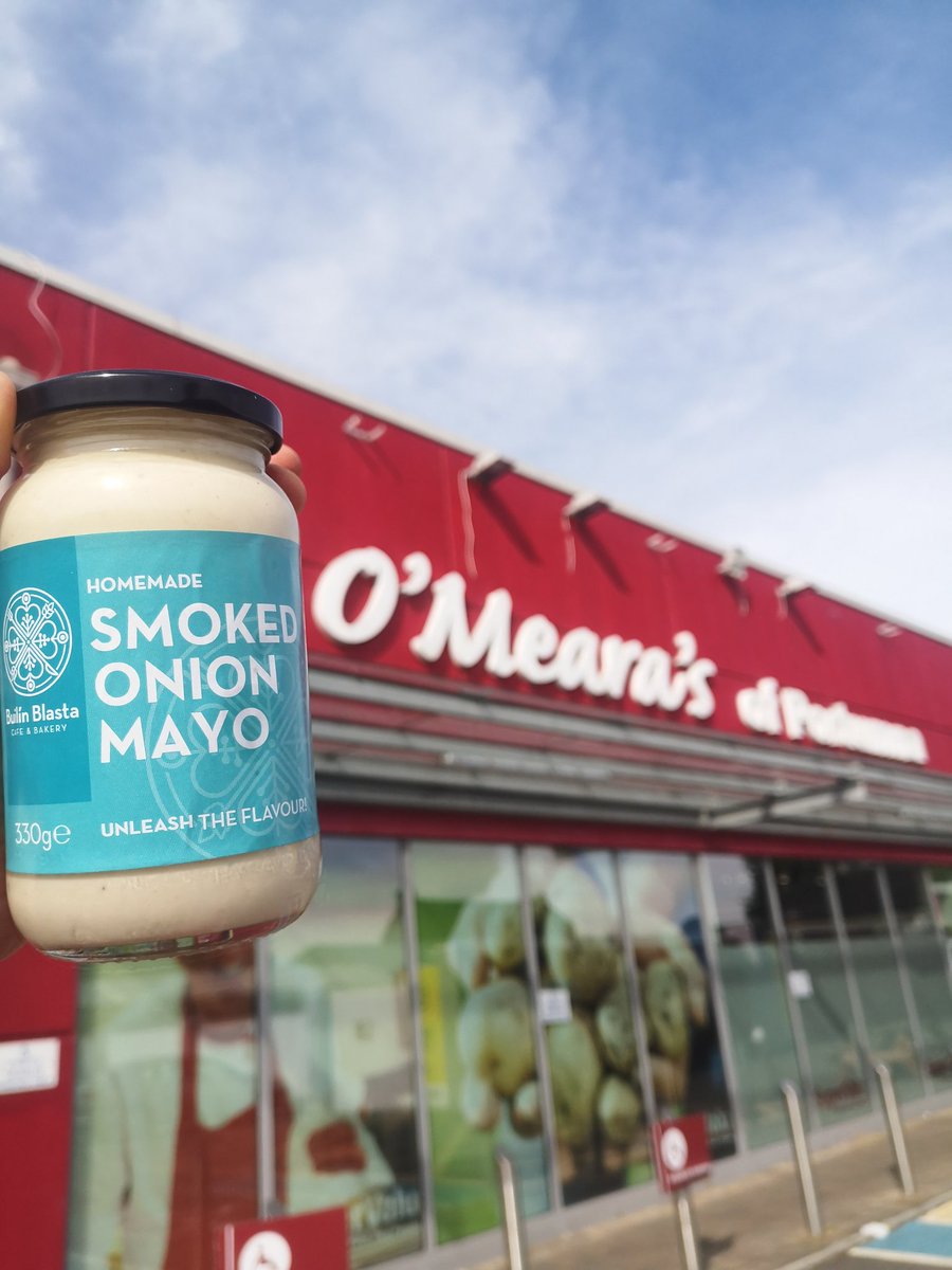 CafeBuilin's tweet photo. The new best thing has just arrived on #foodacademy shelves @SVPortumna. Builín Blasta #smokedonionmayo is smokey, creamy, sweet and totally addictive. Caesar dressing &amp; honey mustard dressing also available @SuperValuIRL across County Galway. https://t.co/ARksbgjHyn