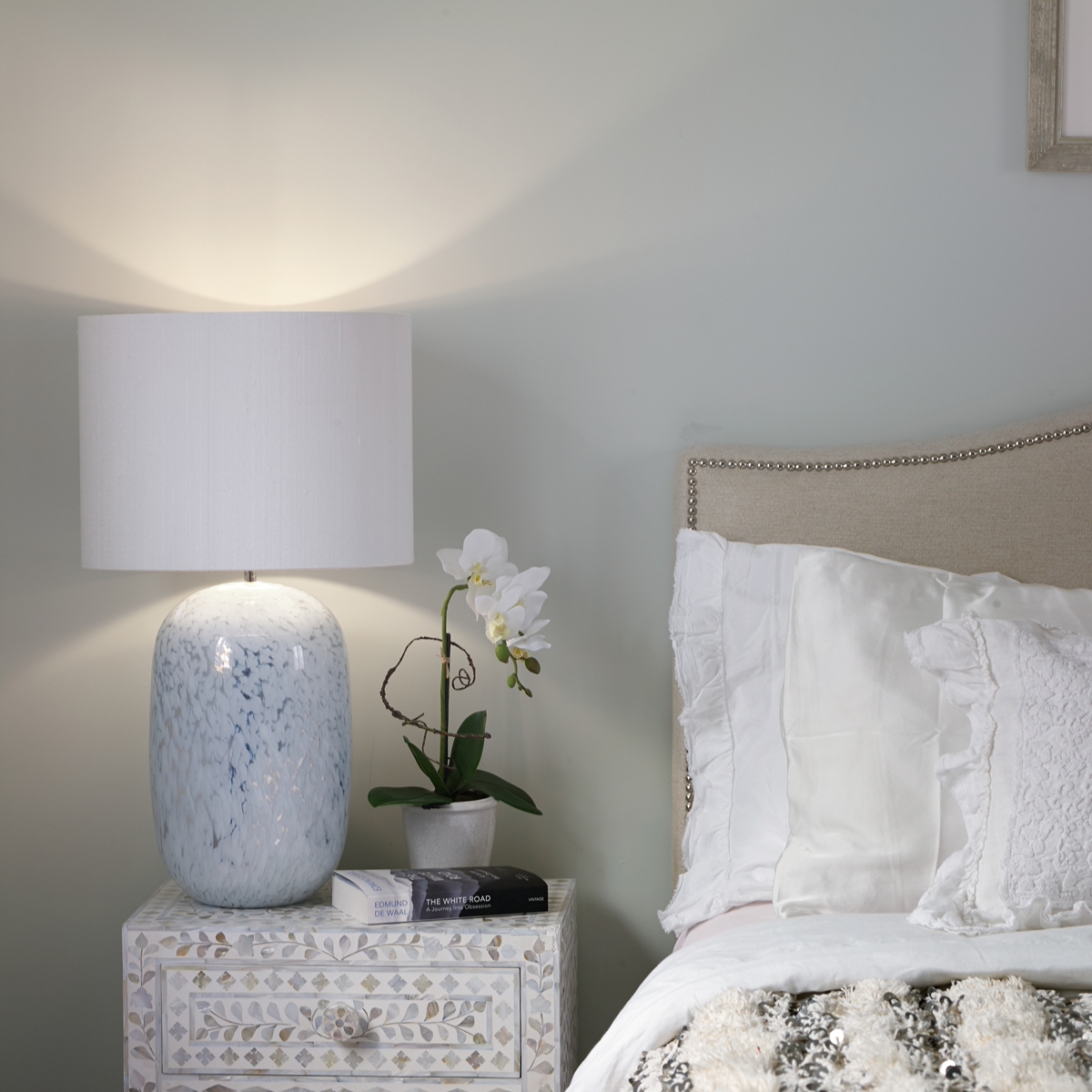 DavidHuntLights's tweet photo. A fresh bedside table featuring our PURA mirror table lamp and @LtShadeStudio bespoke silk shade 
Visit our website to find your nearest stockist - many of whom are safely offering a click and collect or home delivery service or order online - https://t.co/vxPshk42u4 https://t.co/UOLeldySXK