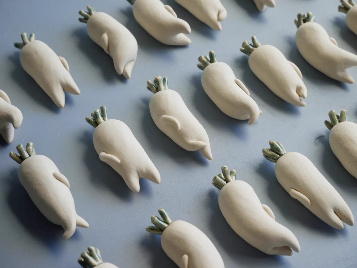 見方を変えたらマンドラゴラ！？形がバラバラな陶芸だいこんが可愛いｗｗ