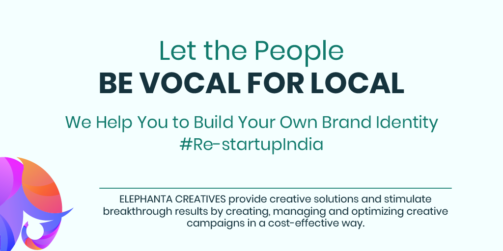 ElephantaCreat's tweet photo. Build a self reliant india. Let the people know you and your products/services.

We provide creative solutions and stimulate breakthrough results by creating, managing and optimizing creative campaigns in a cost-effective way.

#re_startup, #Be_vocal_for_local, #DigitalMarketing https://t.co/9UCzpSKsOx