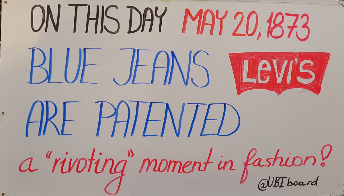 UBIboard's tweet photo. #OTD #LeviStrauss #JacobDavis patented #BlueJeans with #CopperRivets
👖👖👖
Wishing @LEVIS Happy #501Day 🎂🍾
Watch 'Levi's As America: A Riveting Icon Part 1': https://t.co/orpVnP0DLp https://t.co/Uq7H8AXDb2
