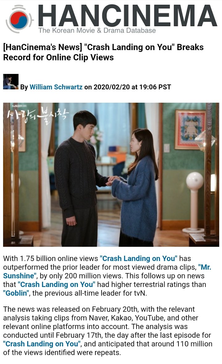 it broke the record for the most viewed kdrama clips with over 1.75 billion views