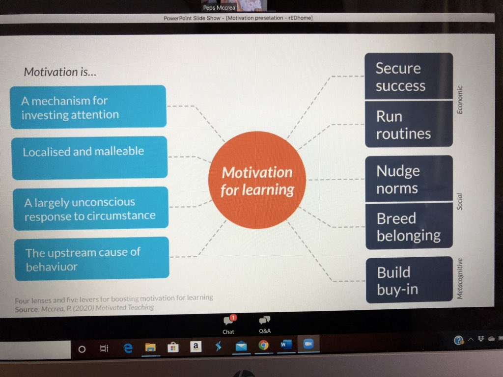 IramTahir12's tweet image. I liked this duo session on ‘Motivation for learning’. Thank you @MrsSpalding @PepsMccrea @researchEdhome #rEdhome