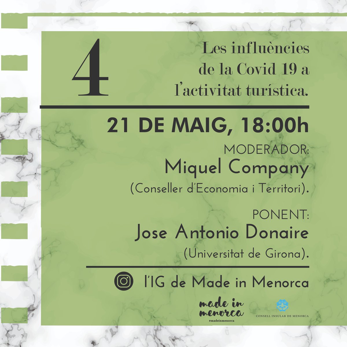 Demà, amb J.A.@DonAire, nova sessió del cicle “Era #madeinmenorca en digital”, una iniciativa del <a href="/ConsellMenorca/">Consell de Menorca</a> que cerca analitzar les conseqüències que la crisi sanitària pot tenir en el teixit econòmic insular i apuntar mesures a curt i mig termini ➝ bit.ly/MIM_EraMIM