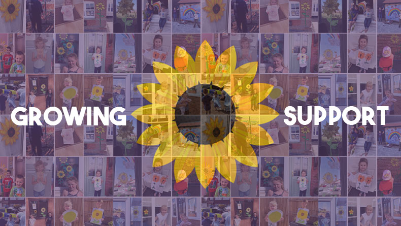 NorfolkPolice's tweet photo. Have you displayed your sunflower creation / drawing yet? Thanks to @secure_response our officers have some more sunflower seeds that they can deliver while out on patrol. Find out about #GrowYourSupport and see some of your displays at https://t.co/TbziyqJswl https://t.co/5X5P7XUgmz