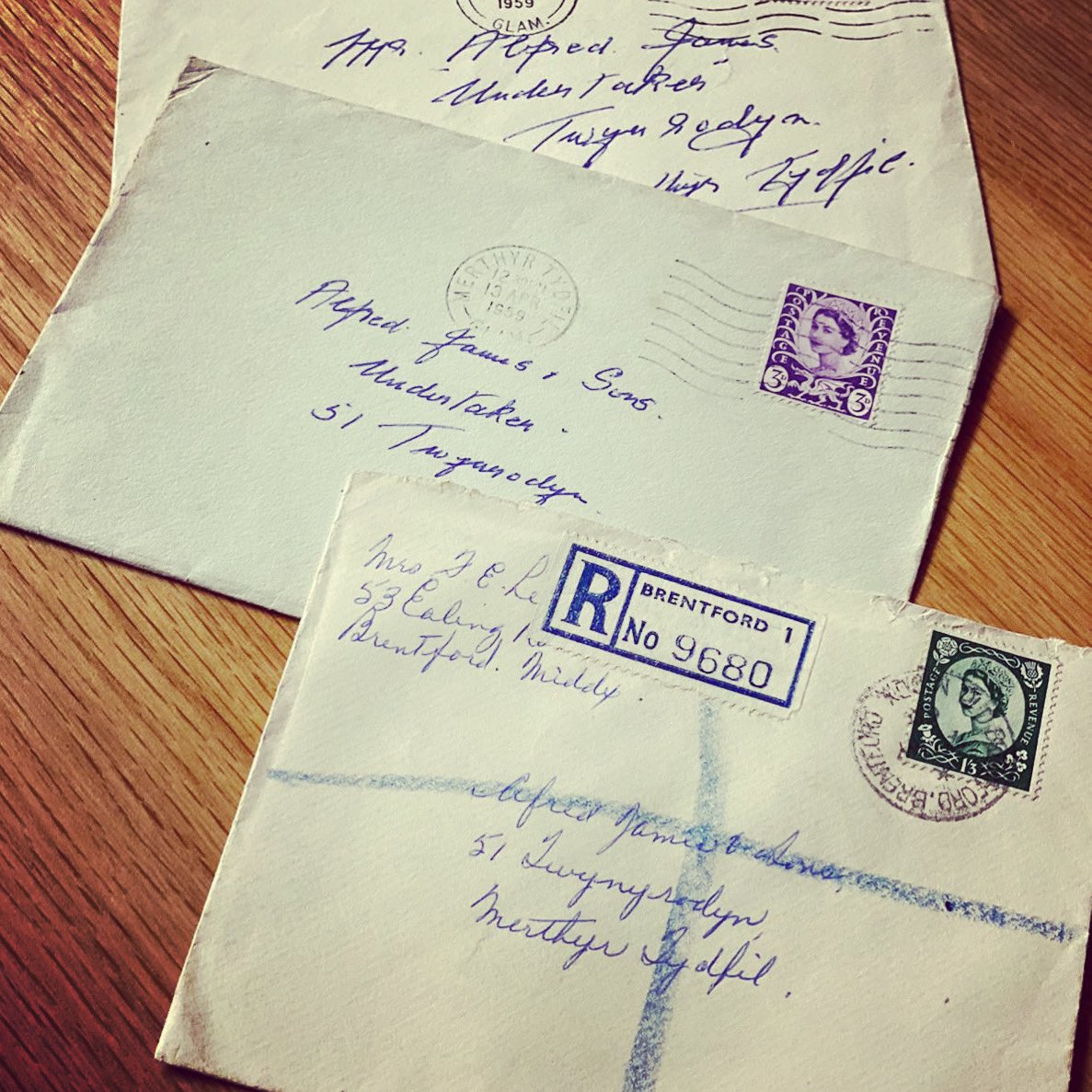 HARPFunerals's tweet photo. Lockdown finds 
#OldStamps #Established1856 #1959stamps #AlfredJames #HarpFunerals https://t.co/L2yiS5Y1hB