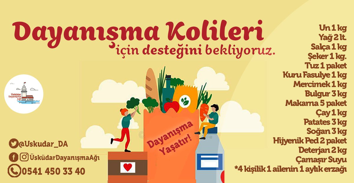 Sevgili gönüllülerimiz merhabalar,
Gıda dayanışmasına devam edebilmemiz için sizlerin desteğine acil ihtiyacımız var.  Destek olmak isteyen gönüllülerimiz formu doldururlarsa kendilerine ulaşmamız mümkün olacaktır. 
Formu linkten doldurabilirsiniz: forms.gle/aGfp4FeyaK2Xnb…