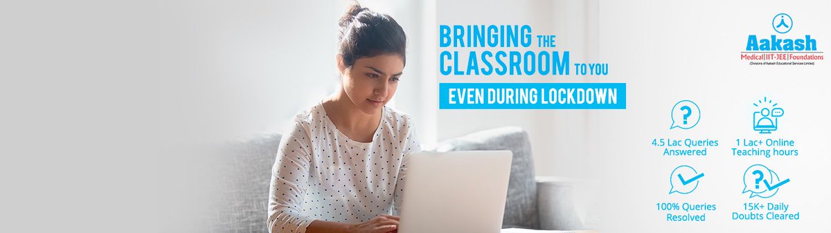 AESL_Official's tweet photo. Staying home and studying is one of the best things you can do right now. In this digital era, we at Aakash made sure that you get an opportunity to learn online during this challenging time at your home itself. #ClassClosedLearningOn #StayHomeStaySafe https://t.co/RoGfAjoIjP