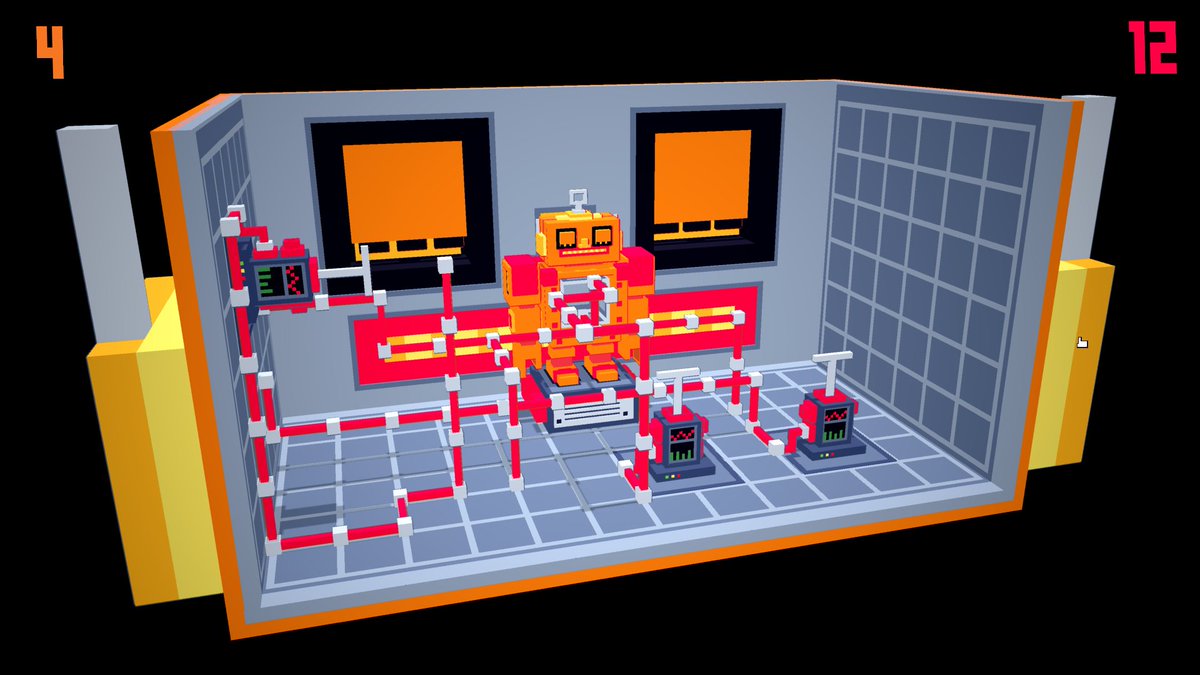 JulienLussiez's tweet photo. I made a small timed puzzled game for the LD46. Find the correct pump to reanimate the robot.
The game can be finished in 2-3 minutes and is playable here : https://t.co/OfpcK6f1qN
I hope you'll have some fun!

#magicavoxel #UE4 #gamedev #indiedev #voxelart #voxel #madewithunreal https://t.co/1PehnYJ4JI